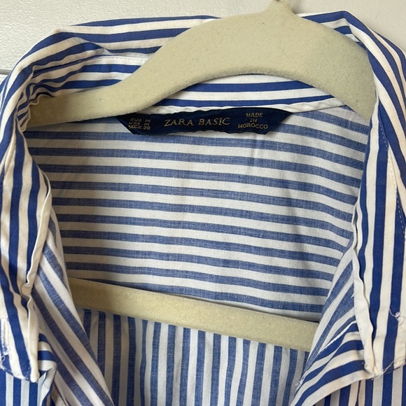 Zara stripe blue button down - Picture 3 of 3